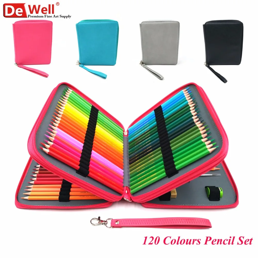 Peroci Artist 120 Colored Pencils lapis de cor Professional Soft Core 124 Colours Pencil Set for Christmams Gift Art Supply