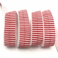 10 yards 58 stripe print fold over elastic foe ribbon webbing for girl wristband hair bow headband hair band accessory