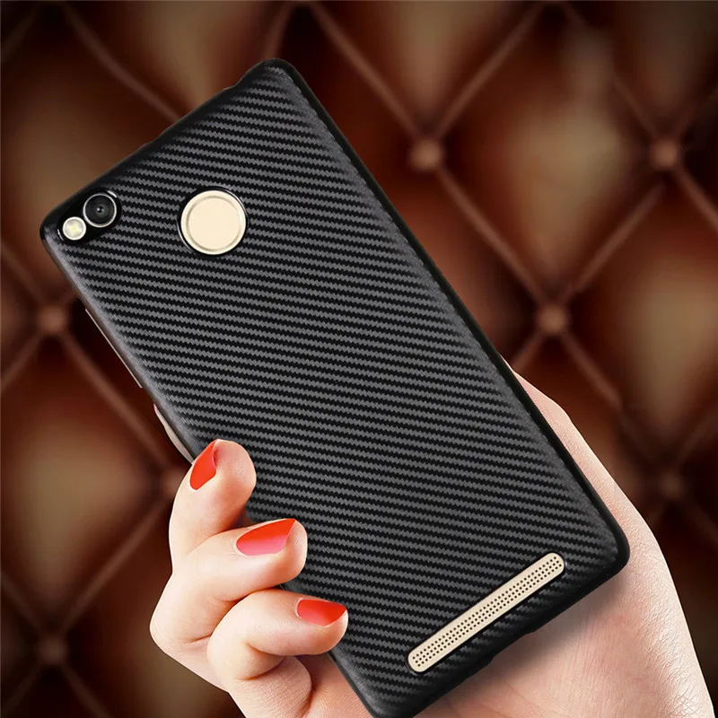 WolfRule Xiaomi Redmi 3s Case 3 Cover Luxury Full Protection Carbon Fiber Brushed TPU For Phone Shell |