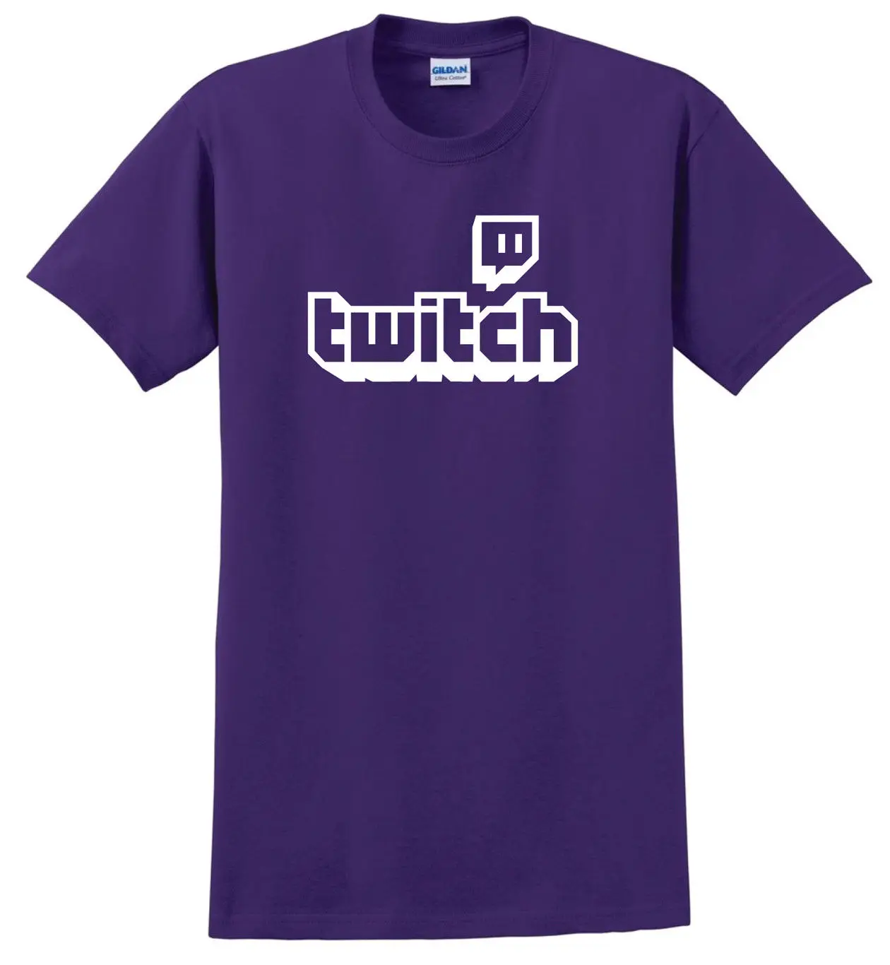 TWITCH tv Gamer Gaming потоковая Тяжелая хлопковая футболка Размеры: маленький-XXL | Мужская