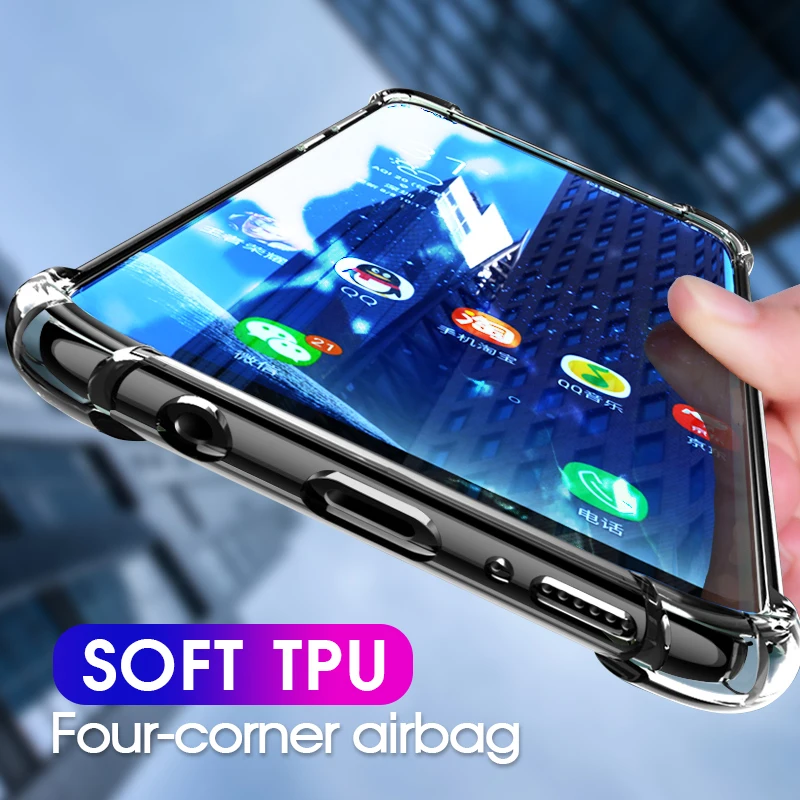 Противоударный чехол для Samsung Galaxy A50 A70 A30 A40 A10 A20 A20e M30 M20 M10 A2 Core Прозрачный задней