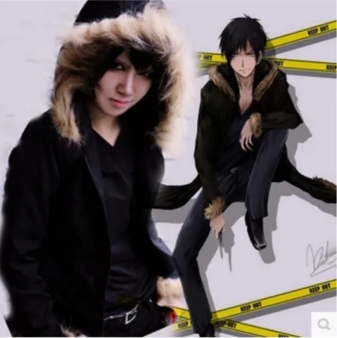 Костюм для косплея DuRaRaRa Orihara Izaya черное пальто модная куртка одежда на