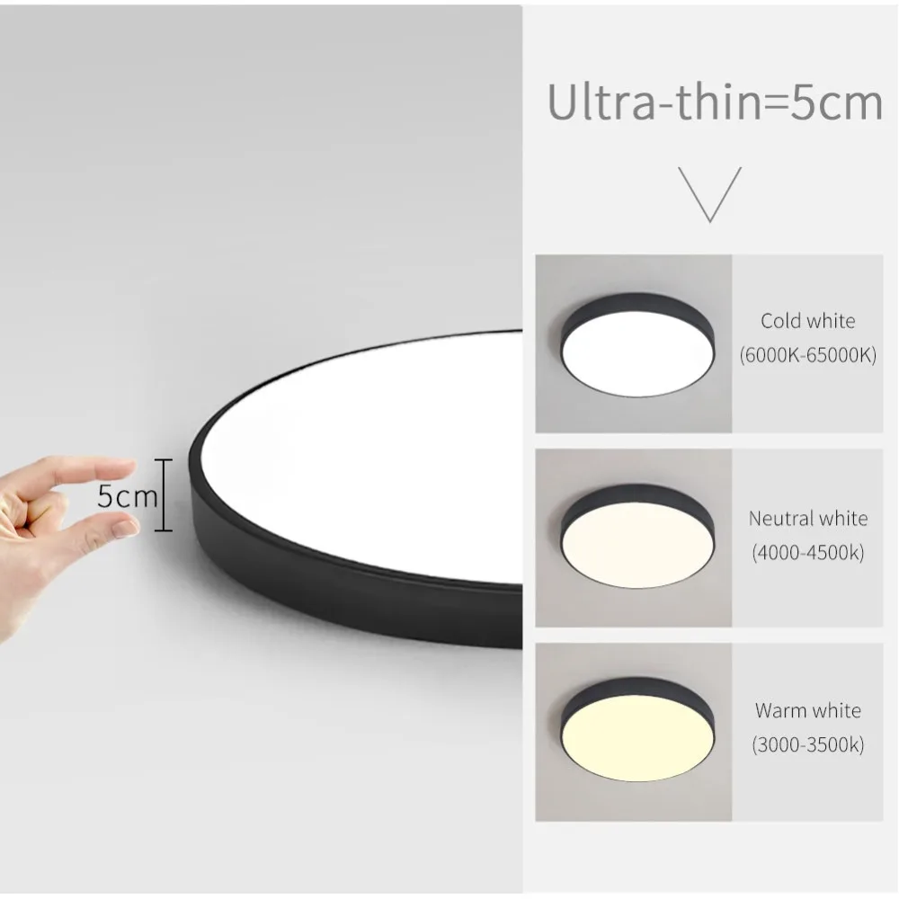 $17.57 LED Ceiling Light Lamp Modern Lighting Fixture Bedroom Kitchen Foyer Simple Surface Mount Flush Panel Living Room Remote Control