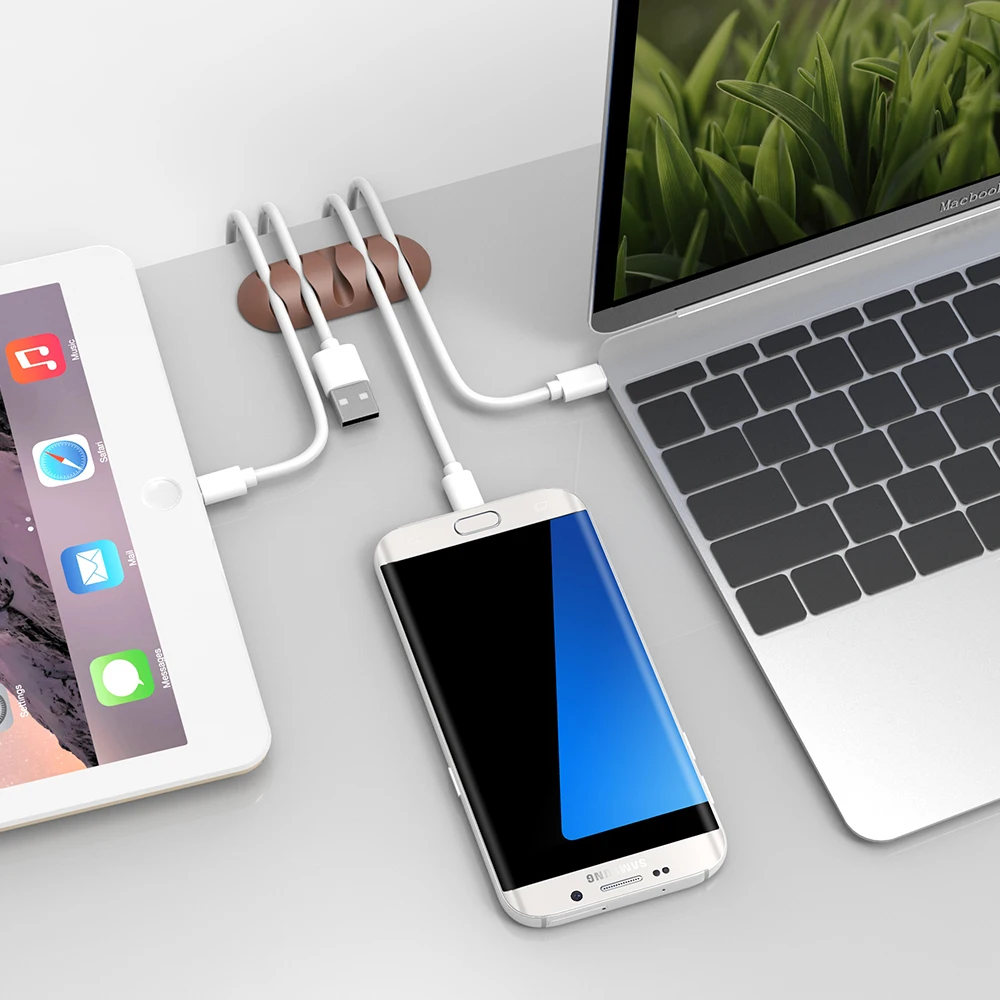 KISSCASE защитный кабель зажимы органайзера держатель для зарядки намотки кабеля de