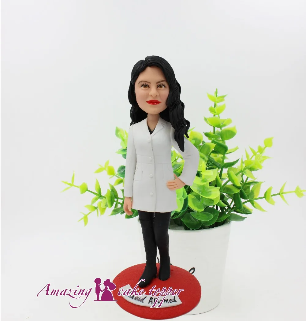 

2019 AMAZING CAKE TOPPER sophisticated temperament Toys Custom Polymer Clay Figure From Pictures Christmas gife