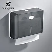 Yanjun настенный диспенсер для бумажных полотенец WC держатель для бумажных полотенец диспенсер для салфеток аксессуары для ванной комнаты YJ-8620 - Цвет: Черный