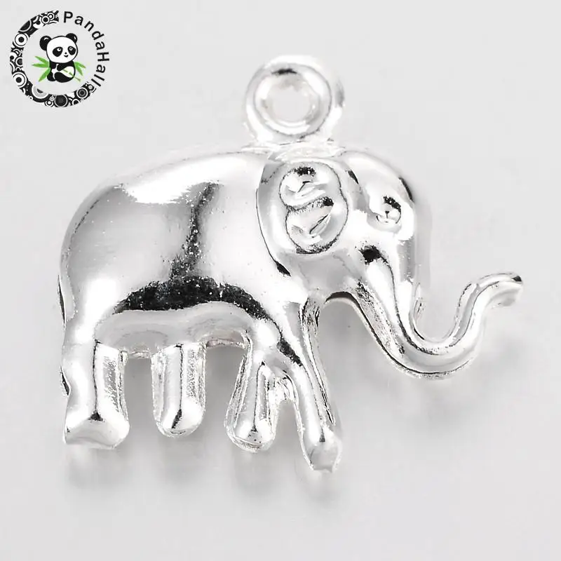 

Mixed Color Brass Elephant Pendants for Jewelry Making DIY 14x15x4mm, Hole: 1mm