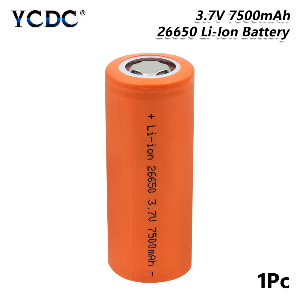 Перезаряжаемая Высокая разрядка 10А 26650 литиевая батарея 7500mAh 3 7 V батареи мощность