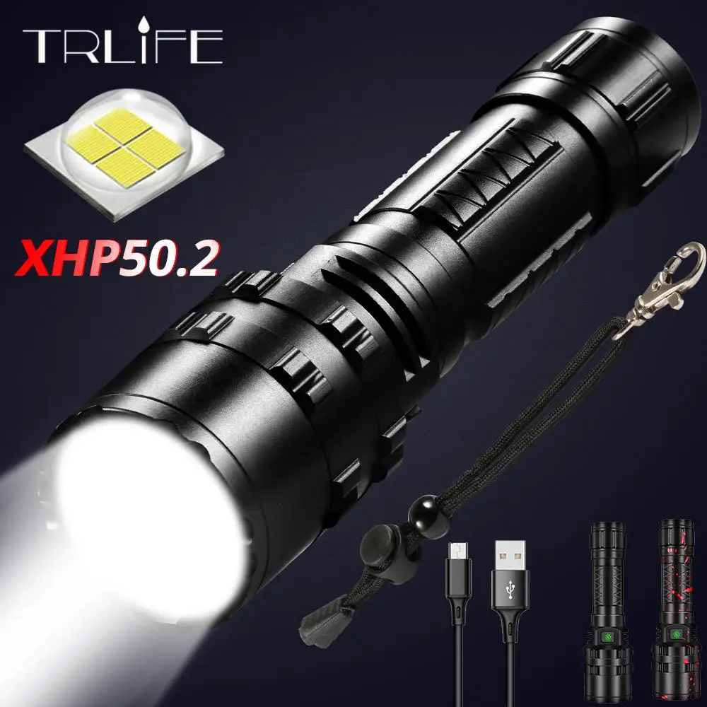 100% Xlamp Xhp50.2 самый мощный светодиодный фонарик Перезаряжаемые фонарь Usb фонари 18650