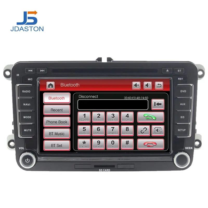 Автомобильный мультимедийный плеер JDASTON Авторадио 2 Din DVD аудио для VW Golf 6/5 Passat b7/cc/b6