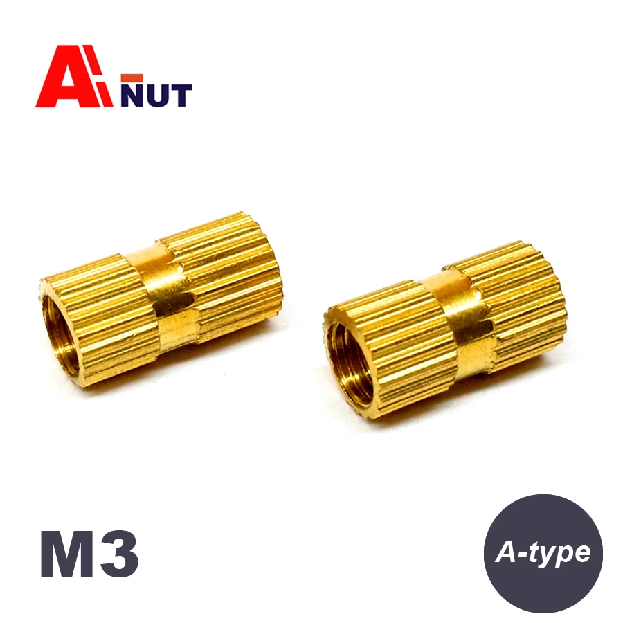 A TYPE m3 гайка вставки Пластик пресс форм медный рифленый вкладыш игрушечная