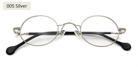 ESNBIE маленькие черные круглые очки, Мужская металлическая круглая оптическая оправа, женские и мужские очки по рецепту, овальные очки, прозрачные линзы
