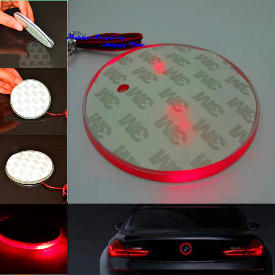 Новый 82 мм Красный Знак Герба LED Фон Наклейка Свет Для BMW 3 5 7 Серии X Бесплатная