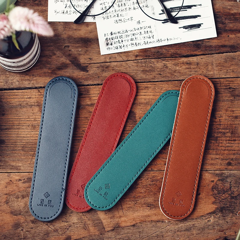 Live in You Высококачественная кожаная сумка 15.5X3.5cm для подарочной ручки 4 вида цветов