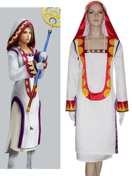 

Anime Final Fantasy Cosplay - Final Fantasy XII Yuna White Mage Women's Performance Costume Cosplay Costume Freeshipping