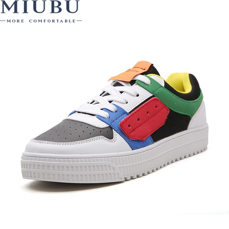 

MIUBU Canvas Shoes Men Casual Shoes Breathable Wear-resistant Shoes Comfortable Round Toe Lace-up Flat Shoes Zapatos Hombre