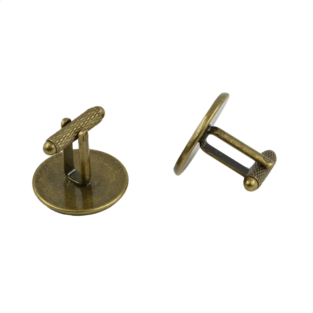 Круглые Пустые запонки 6 шт./лот основа DIY кабошон Ювелирная фурнитура изделия из