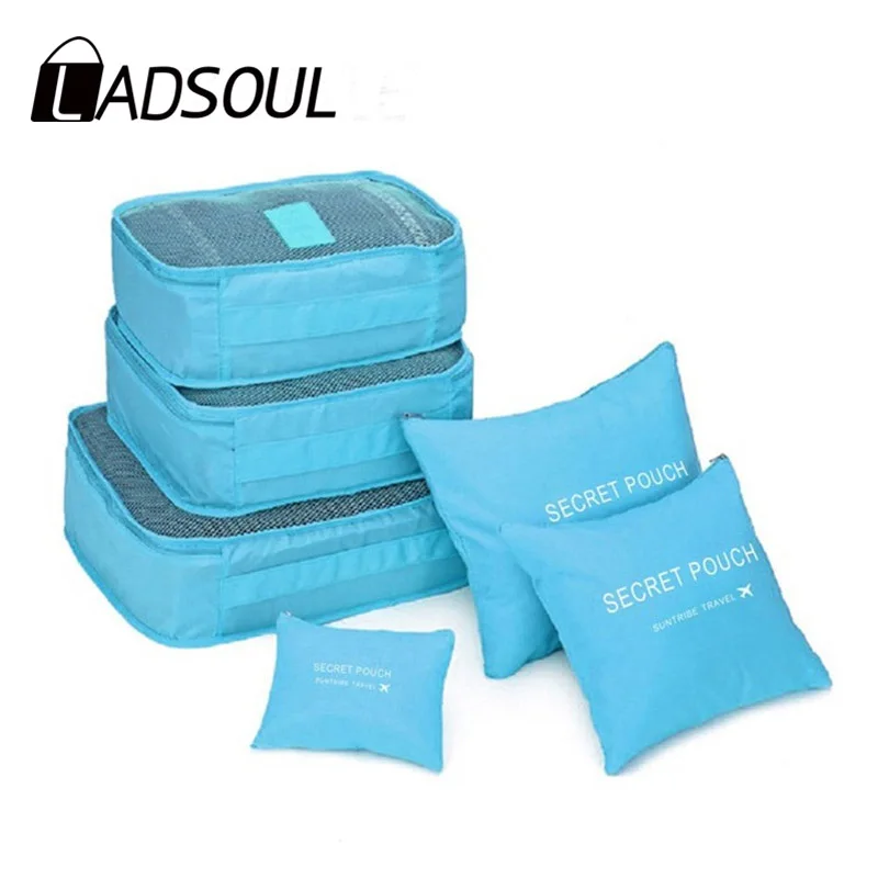 Новое поступление 2019 Набор органайзеров LADSOUL 6 шт./компл. дорожная Сетчатая Сумка
