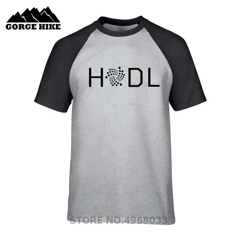 Забавные мужские футболки Hodl новейшие дизайнерские черные хлопковые с коротким