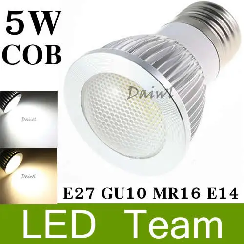 20 шт./лот новый дизайн Светодиодная лампа MR16 gu10 e27 e14 COB 5 Вт DC12V AC85 265v 120 градусов GU5.3