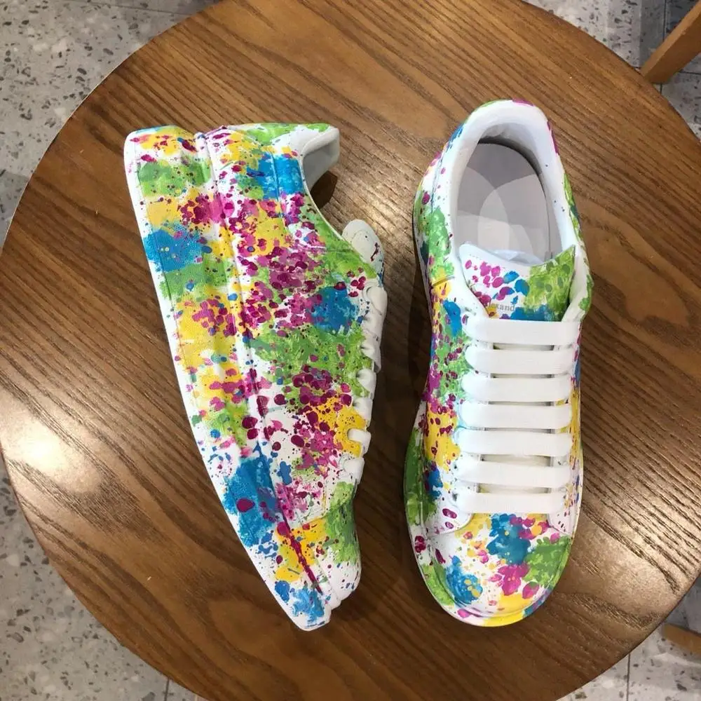 Кроссовки женские из натуральной воловьей кожи брендовые Повседневная модная