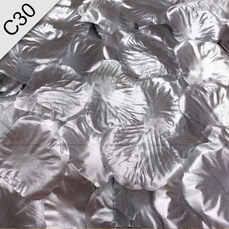 C30 ELOMAN, 500 шт., Шелковый цветок розы, Свадебный домашний декор, конфетти в виде лепестков, искусственный цветок, свадебные украшения - Цвет: C30