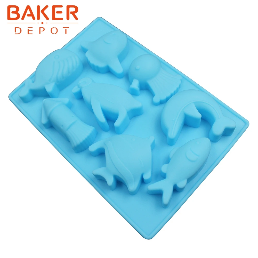 Силиконовая форма для выпечки шоколада морского мира|silicone mold cake|mold cakesilicone |