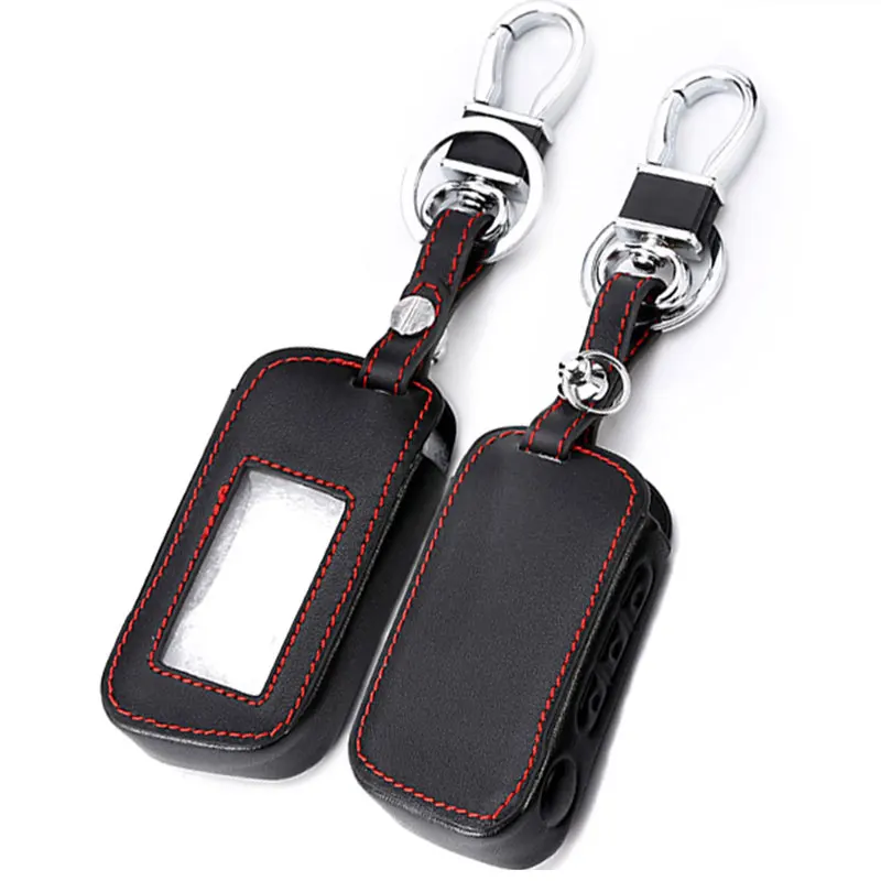 Leather Starline A93 Car Key Case for A39 A63 Two Way Alarm Remote Controller LCD Transmitter KeyChain | Автомобили и мотоциклы