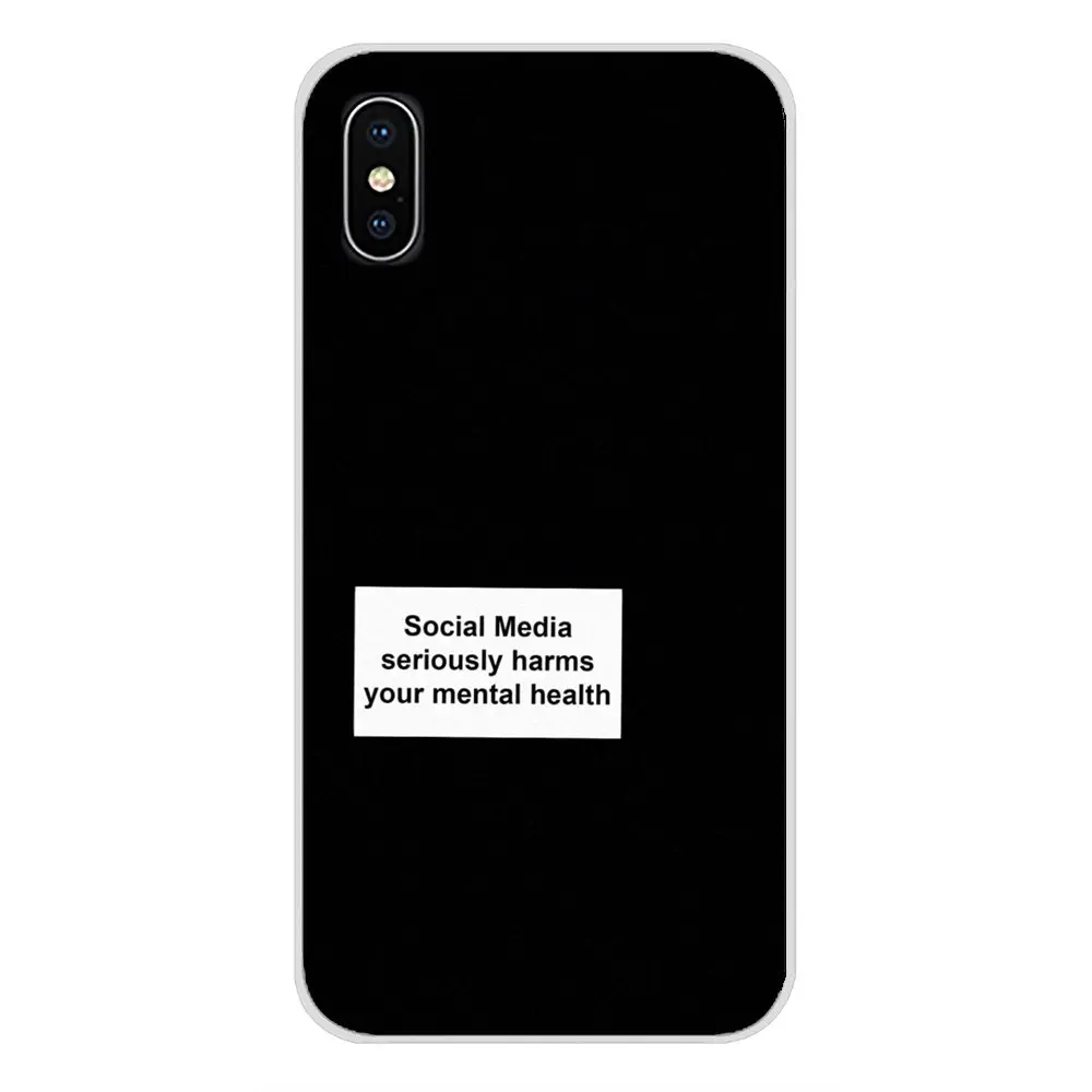 Чехол для мобильного телефона Samsung Galaxy S4 S5 MINI S6 S7 edge S8 S9 S10 Plus Note 3 4 5 8 9 social media harms your