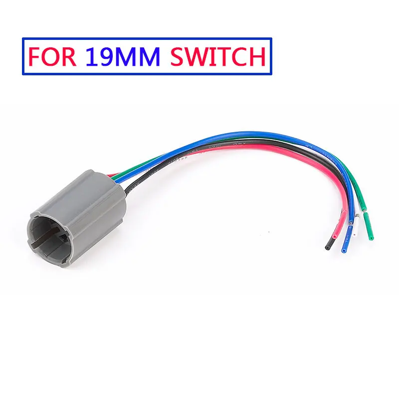 19mm connector 19 мм синий красный светодиод автомобиля Лодка переключатели звукового сигнала Металл Мгновенный Кнопка сброса - Цвет: 19mm connector
