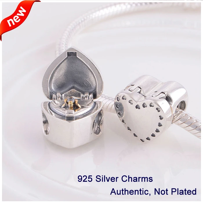 

Compatible with Fandola Jewelry Bracelets 100% 925 Sterling Silver Beads New Authentic 100% Heart Love Charms DIY Making CKK