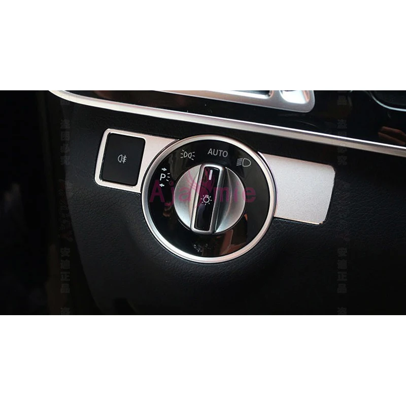 

Chrome For Mercedes Benz E Class A B old-C GLA CLA ML GL GLK GLE GLS Headlight Switch Panel Trim Car Styling Accessories