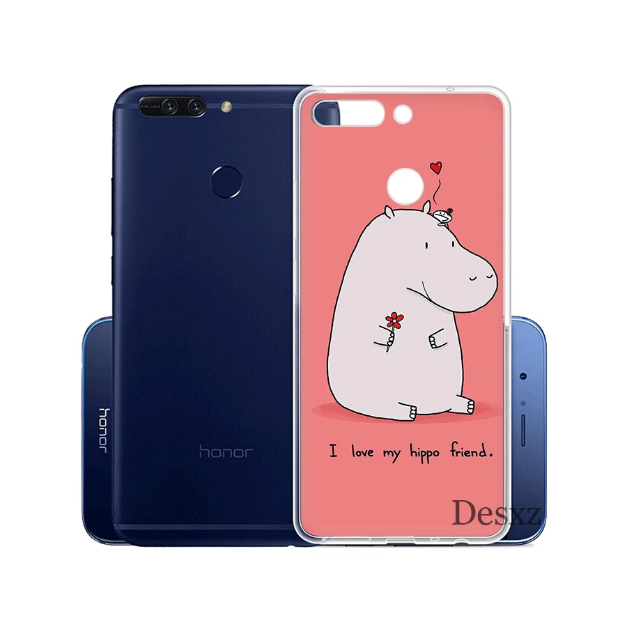 Чехол для телефона Aninal Hippo Cow Huawei Y5 Y6 Y7 II 2017 2018 Prime защитный чехол | Мобильные