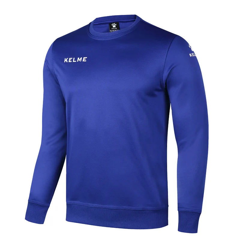 Flash Blue KELME Для мужчин; сезон весна тренировки свитеры для спортивные дышащие трикотаж Костюмы спортивная пуловеры K15Z330 - Цвет: Flash Blue