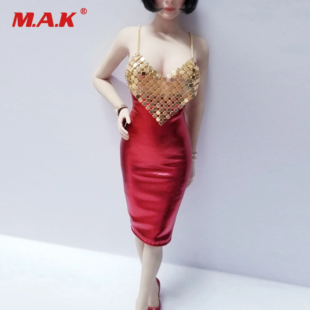 

Full Hand Made 1/6 Scale Female Soldier Figures Sexy Clothes Set Accessory Red/Blue/Silver Colors for 12'' Steel Bone Doll Body