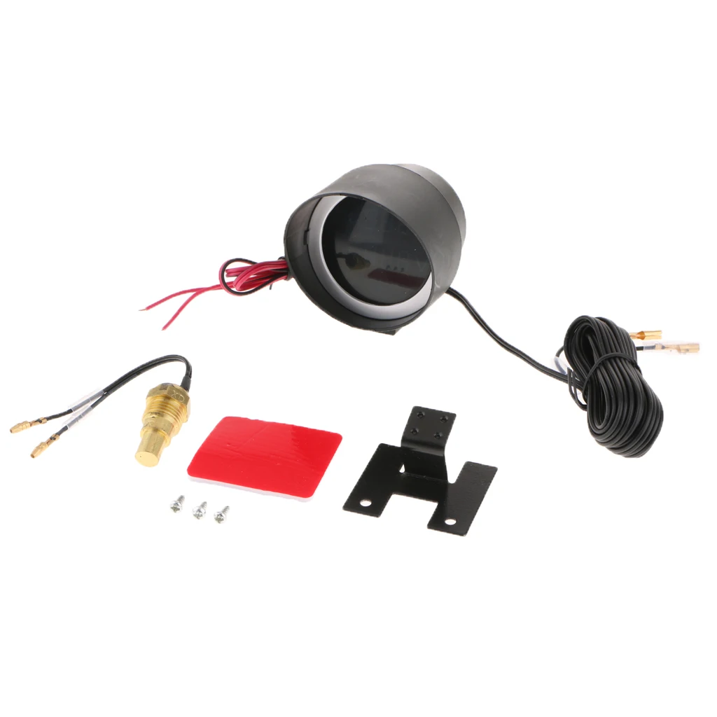 DC 12 V/24 V автомобильный ЖК-цифровой вольтметр датчик температуры воды с датчиком - Цвет: 16mm