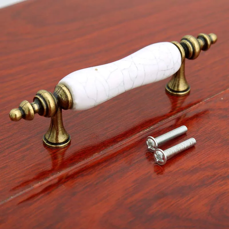 Латунные ручки шкафа под старину 76 мм ручка для выдвижного ящика в винтажном