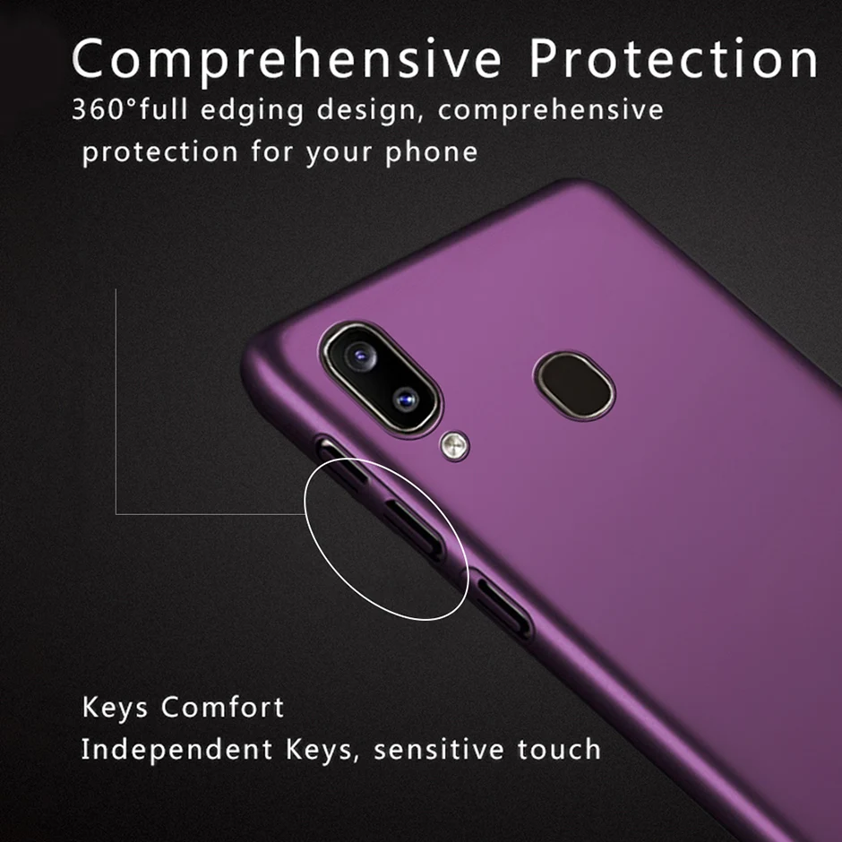 Чехол для Samsung Galaxy A20 6 4 дюйма Жесткий Тонкий матовый чехол из поликарбоната A 20 A205