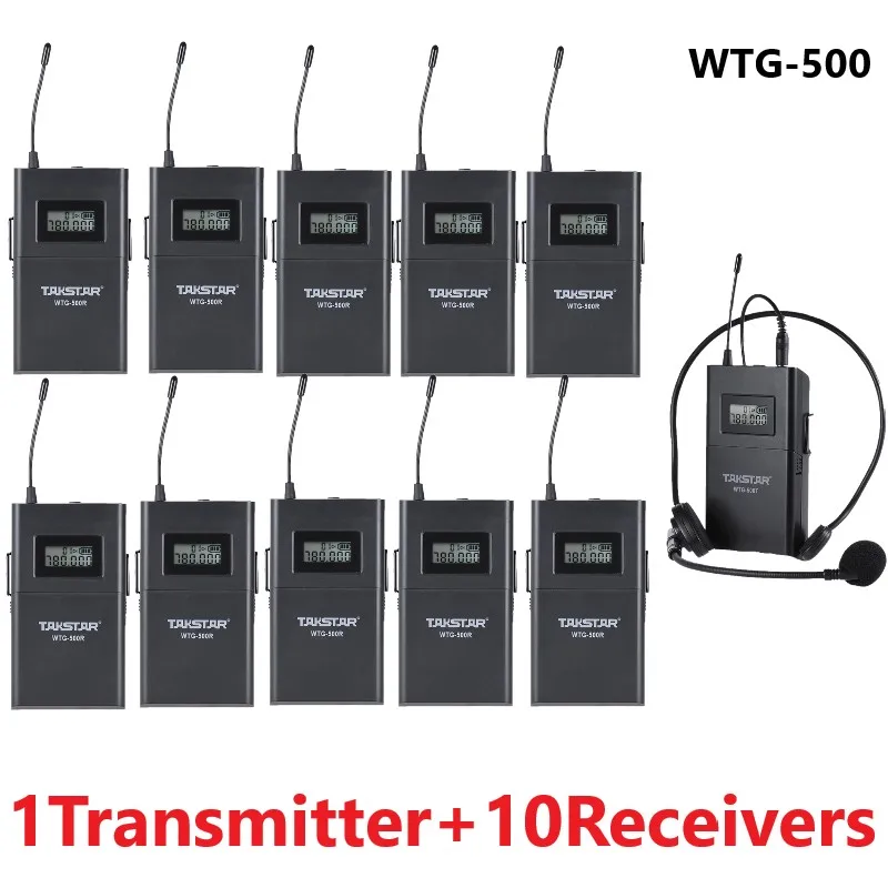 Беспроводная система туристического гида Takstar WTG 500 UHF для одновременного