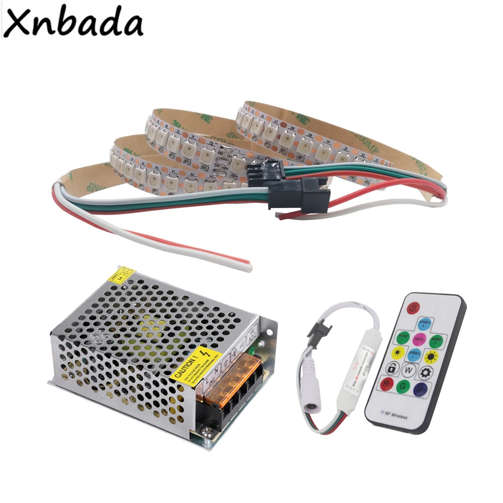 1 м ws2812b ws2812 144led/m rgb Светодиодная лента Водонепроницаемая ip30/ip67 14 клавиш rf
