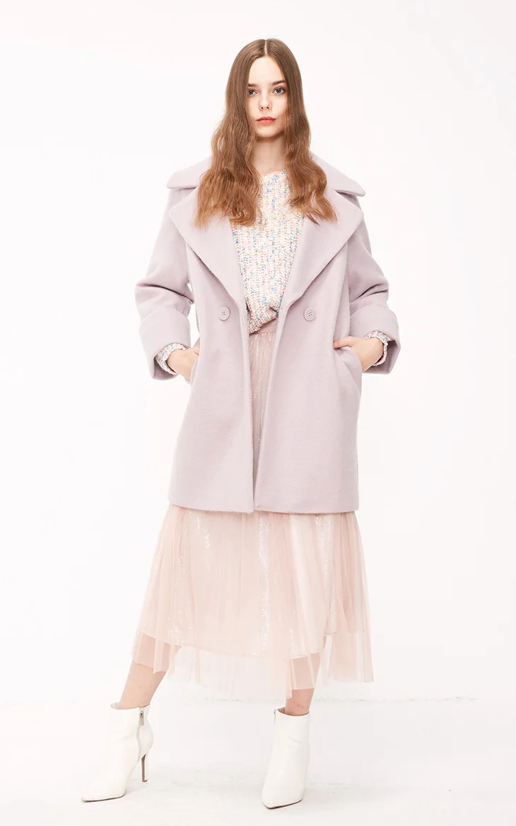Vero Moda пальто женское парка женская зимняя куртка для женщин новое шерстяное пальто с отворотом с заниженным плечом | 318327521