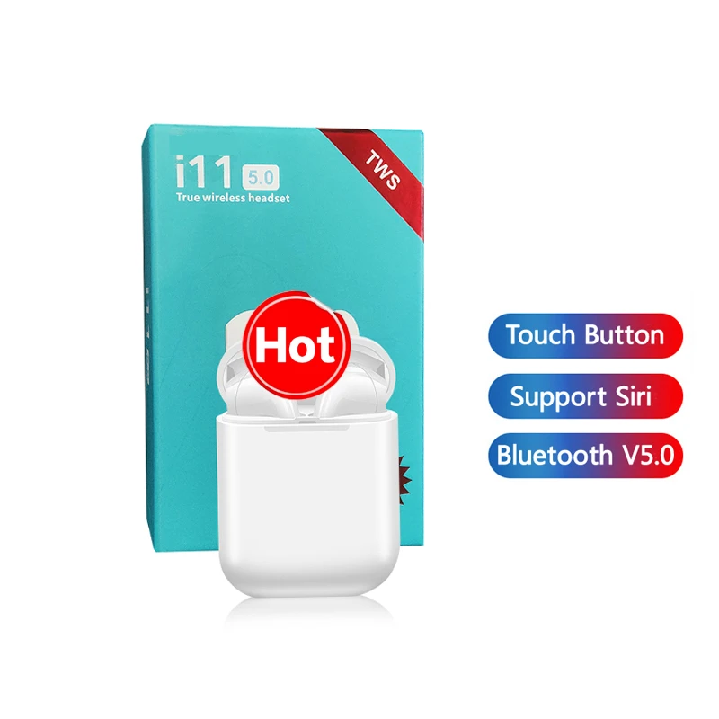 Наушники с сенсорным управлением i11 tws Bluetooth 5,0, беспроводные наушники PK i10 tws i12 tws i20 i13 i30 i60 lk te9 для Iphone Xiaomi