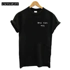 Модная футболка с надписью good Vibes Only, черные хлопковые милые дышащие повседневные женские футболки Harajuku, свободные топы Kawaii