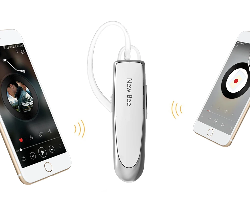 Новинка Bee беспроводные bluetooth-наушники, мини bluetooth-гарнитура, наушники с микрофоном 22 H, музыка для iPhone xiaomi
