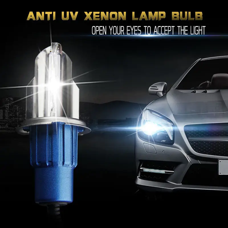 HID Xenon H4 Автомобильные фары 6000K 12V 55W лампочки для авто комплект лампы ксеноновые
