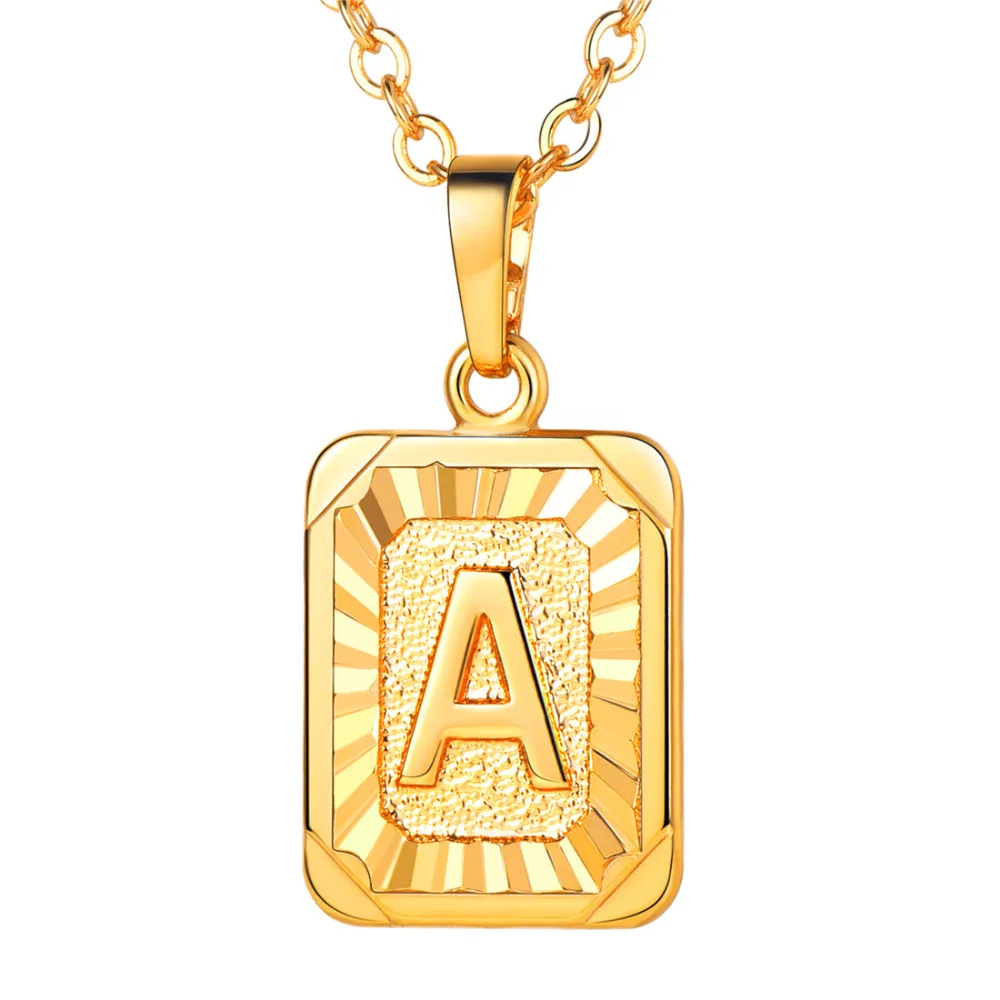 Фабрика Лидер продаж A Q высокого качества цвет золотистый dog tag колье с инициалами