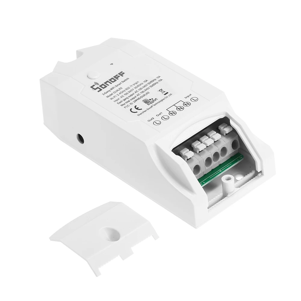 Интеллектуальный выключатель света SONOFF двойной ITEAD 2 каналов WI FI умная розетка