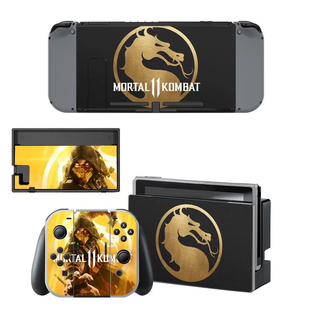Наклейка Mortal Kombat наклейка для Nintendo Switch консоли NS и винилового контроллера Joy-Con |