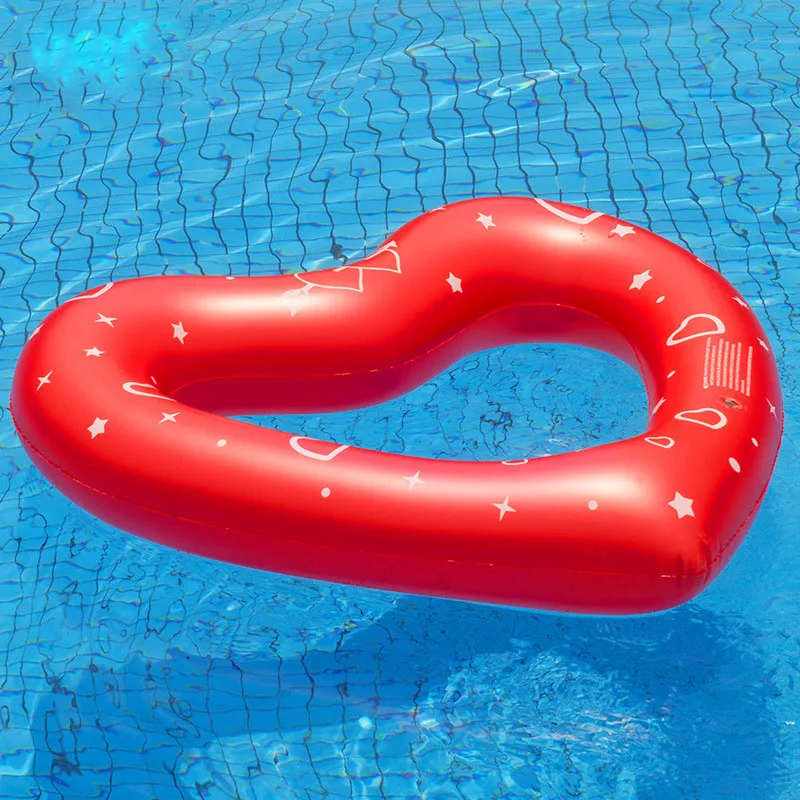 Надувной матрас с рисунком милого сердца плавательное кольцо надувной водный