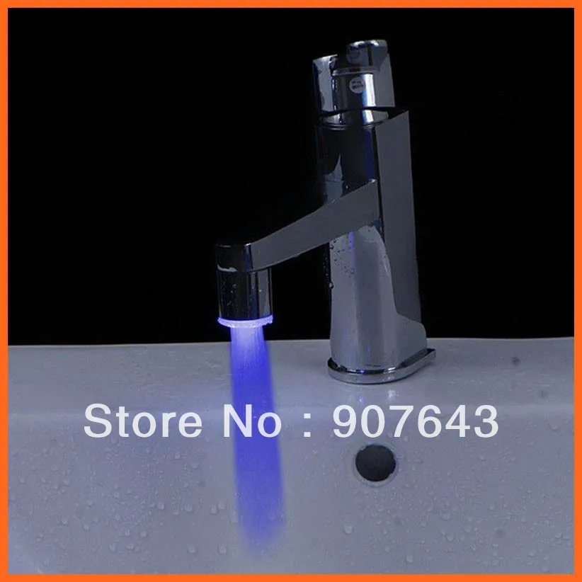 Mini медь 3 три - цвет свечения из светодиодов вода течение термосмесители кран